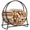 30 Tubular Steel Log Hoop Firewood Storage Rack Holder Round Display